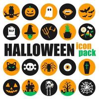 Halloween thema vector iconen pack