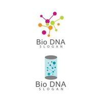 DNA-gen logo sjabloon vector symbool illustratie