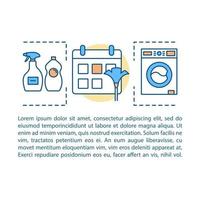 schoonmaak service concept lineaire afbeelding vector