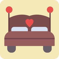 tweepersoonsbed vector icon