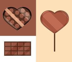 chocoladereep en snoep vector