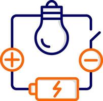 elektrisch stroomkring vector icoon