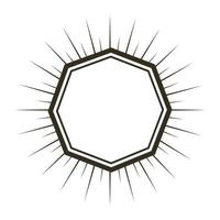 label sunburst-ontwerp vector