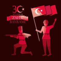 zafer bayrami 30 augustus vector