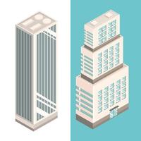 isometrische wolkenkrabbers bouwen vector