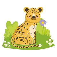 schattige kleine luipaard vector