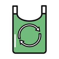 groene gerecyclede tas vector