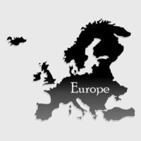 kaart europa silhouet vector