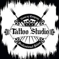 tattoo studio grunge vector