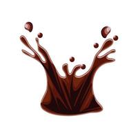 splash chocolade vloeistof vector