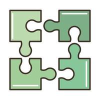 groene puzzelstukjes vector