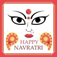 gelukkige navratri-wenskaart vector