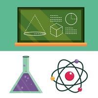 onderwijs school pictogrammen vector