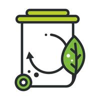 recycle en ecologie bak vector