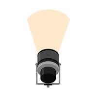 spotlight apparatuur plat pictogram vector