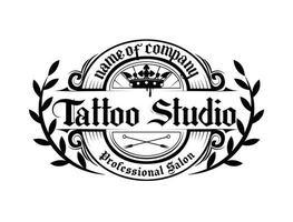 vintage tattoo studio vector