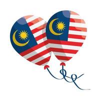 ballonnen met vlaggen van Maleisië vector