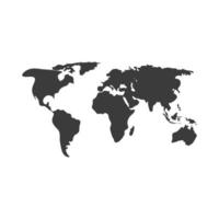 silhouet van wereldkaart vector