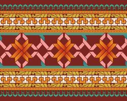 naadloos kleurrijk textiel patronen met ingewikkeld interliniëring motieven Aan bruin achtergrond vector