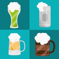 bier drinken set vector