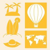 pictogrammen voor reizen en toerisme vector