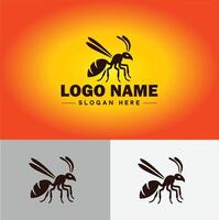 mier logo insecten icoon bedrijf merk bedrijf mier logo sjabloon bewerkbare vector