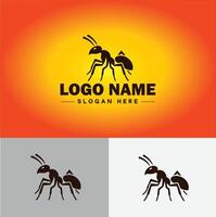 mier logo insecten icoon bedrijf merk bedrijf mier logo sjabloon bewerkbare vector