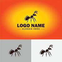 mier logo insecten icoon bedrijf merk bedrijf mier logo sjabloon bewerkbare vector