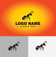 mier logo insecten icoon bedrijf merk bedrijf mier logo sjabloon bewerkbare vector