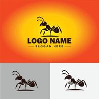 mier logo insecten icoon bedrijf merk bedrijf mier logo sjabloon bewerkbare vector