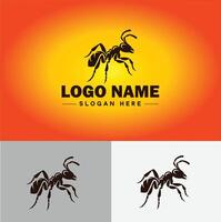 mier logo insecten icoon bedrijf merk bedrijf mier logo sjabloon bewerkbare vector