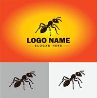 mier logo insecten icoon bedrijf merk bedrijf mier logo sjabloon bewerkbare vector