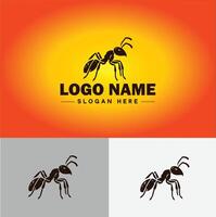 mier logo insecten icoon bedrijf merk bedrijf mier logo sjabloon bewerkbare vector
