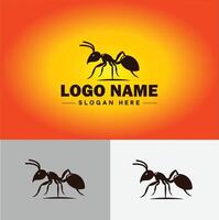 mier logo insecten icoon bedrijf merk bedrijf mier logo sjabloon bewerkbare vector