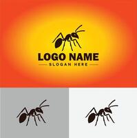 mier logo insecten icoon bedrijf merk bedrijf mier logo sjabloon bewerkbare vector