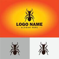 mier logo insecten icoon bedrijf merk bedrijf mier logo sjabloon bewerkbare vector