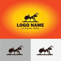 mier logo insecten icoon bedrijf merk bedrijf mier logo sjabloon bewerkbare vector