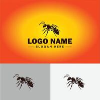 mier logo insecten icoon bedrijf merk bedrijf mier logo sjabloon bewerkbare vector