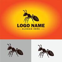 mier logo insecten icoon bedrijf merk bedrijf mier logo sjabloon bewerkbare vector