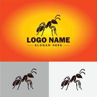 mier logo insecten icoon bedrijf merk bedrijf mier logo sjabloon bewerkbare vector