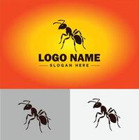 mier logo insecten icoon bedrijf merk bedrijf mier logo sjabloon bewerkbare vector