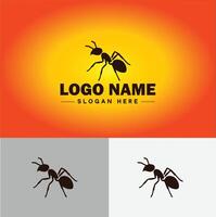 mier logo insecten icoon bedrijf merk bedrijf mier logo sjabloon bewerkbare vector