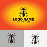 mier logo insecten icoon bedrijf merk bedrijf mier logo sjabloon bewerkbare vector