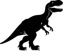 ai gegenereerd silhouet dinosaurus zwart kleur enkel en alleen vector