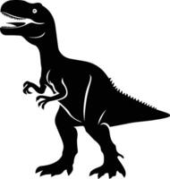 ai gegenereerd silhouet dinosaurus zwart kleur enkel en alleen vector