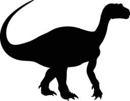 ai gegenereerd silhouet dinosaurus zwart kleur enkel en alleen vector