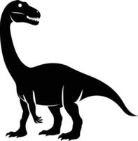 ai gegenereerd silhouet dinosaurus zwart kleur enkel en alleen vector