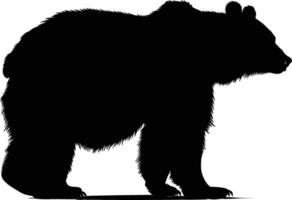 ai gegenereerd silhouet beer zwart kleur enkel en alleen vector