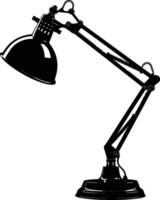 ai gegenereerd silhouet bureau lamp zwart kleur enkel en alleen vector