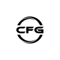 cfg brief logo ontwerp, inspiratie voor een uniek identiteit. modern elegantie en creatief ontwerp. watermerk uw succes met de opvallend deze logo. vector